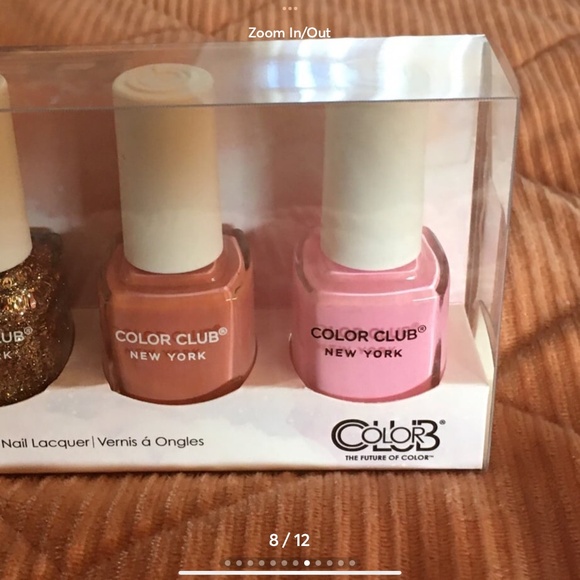 Set of 4 Color Club Nail Lacquer Polish, ‘Trend’, Pink, Beige, Gold Glitter, New - Picture 8 of 12